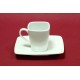 Tasse / sous tasse café carrée 9cl PEKIN