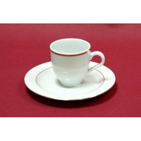 Tasse / sous tasse café 9cl FILET OR