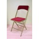 Chaise pliante velours Bordeaux